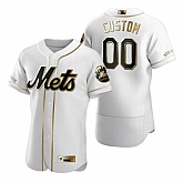 New York Mets Customized Nike White Stitched MLB Flex Base Golden Edition Jersey,baseball caps,new era cap wholesale,wholesale hats